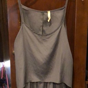 grey silk jumpsuit